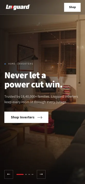 Slide 02 — Home Inverters composed at mobile width