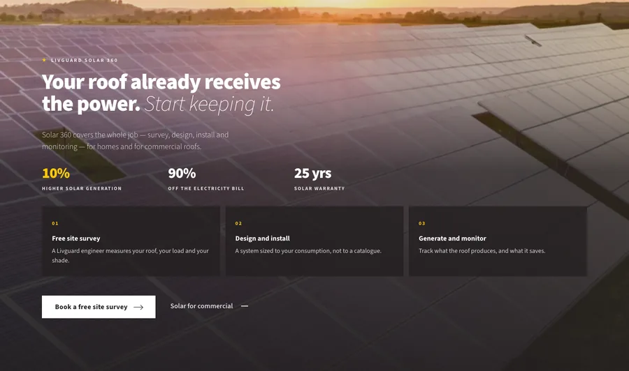 On the mockup — desktop and mobile composed at desktop width